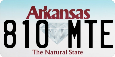 AR license plate 810MTE