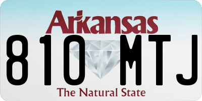 AR license plate 810MTJ