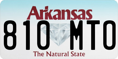 AR license plate 810MTO
