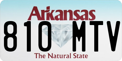 AR license plate 810MTV