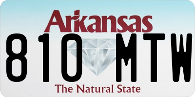 AR license plate 810MTW