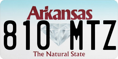 AR license plate 810MTZ
