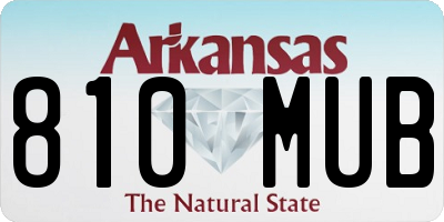AR license plate 810MUB