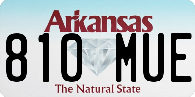 AR license plate 810MUE