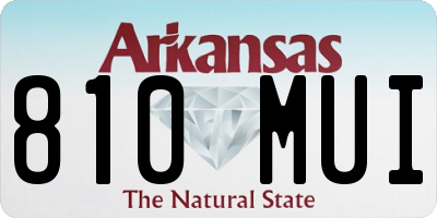 AR license plate 810MUI