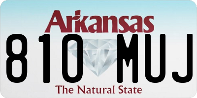 AR license plate 810MUJ