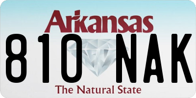 AR license plate 810NAK