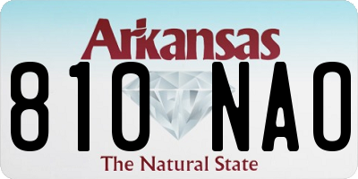 AR license plate 810NAO