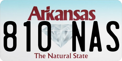 AR license plate 810NAS