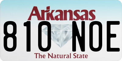 AR license plate 810NOE