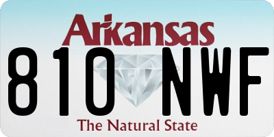AR license plate 810NWF