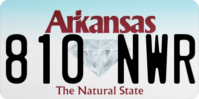 AR license plate 810NWR