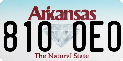 AR license plate 810OEO
