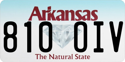 AR license plate 810OIV