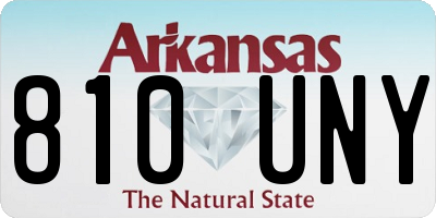 AR license plate 810UNY
