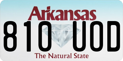 AR license plate 810UOD