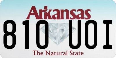 AR license plate 810UOI