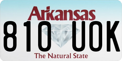 AR license plate 810UOK