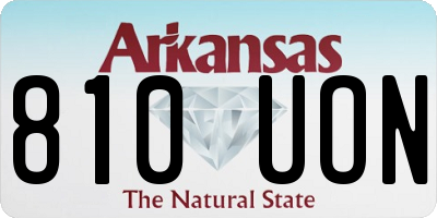AR license plate 810UON