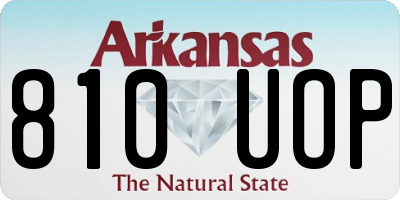 AR license plate 810UOP