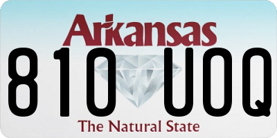 AR license plate 810UOQ