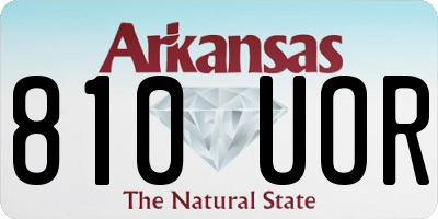 AR license plate 810UOR