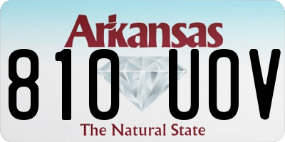 AR license plate 810UOV