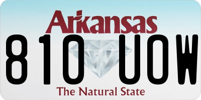 AR license plate 810UOW