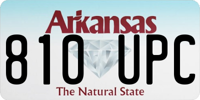 AR license plate 810UPC
