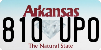 AR license plate 810UPO