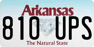AR license plate 810UPS