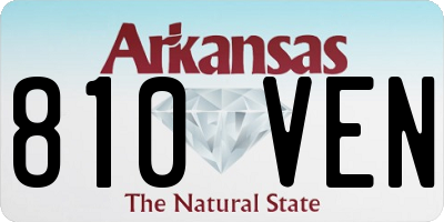 AR license plate 810VEN