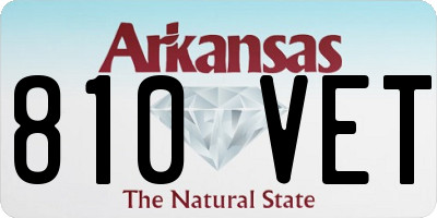 AR license plate 810VET