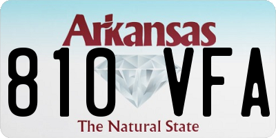 AR license plate 810VFA