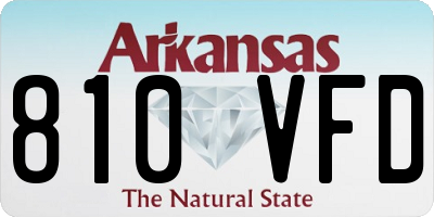 AR license plate 810VFD