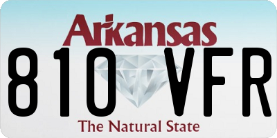 AR license plate 810VFR