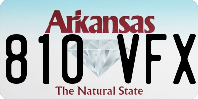 AR license plate 810VFX