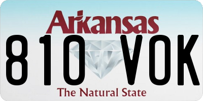 AR license plate 810VOK