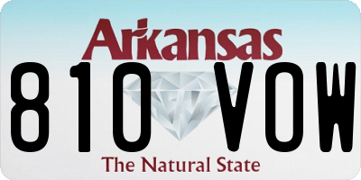 AR license plate 810VOW