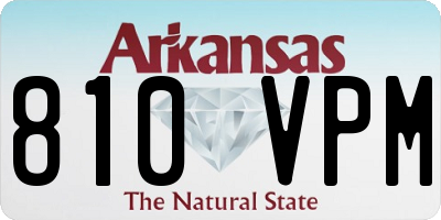 AR license plate 810VPM