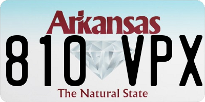 AR license plate 810VPX