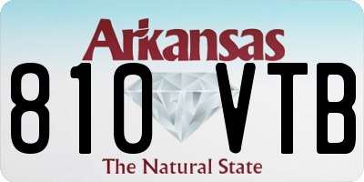 AR license plate 810VTB