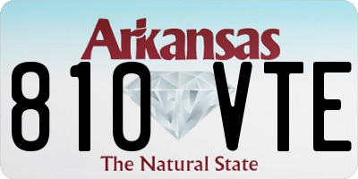 AR license plate 810VTE