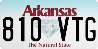 AR license plate 810VTG