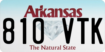 AR license plate 810VTK
