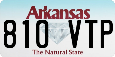 AR license plate 810VTP