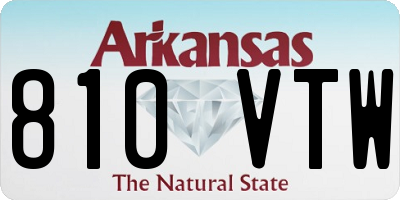 AR license plate 810VTW