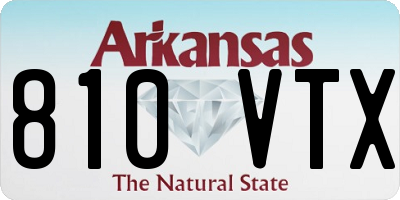 AR license plate 810VTX
