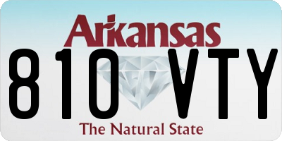 AR license plate 810VTY