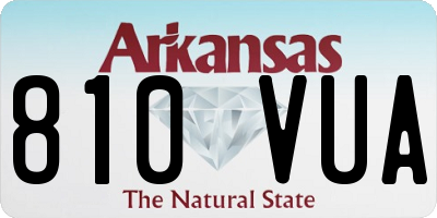 AR license plate 810VUA